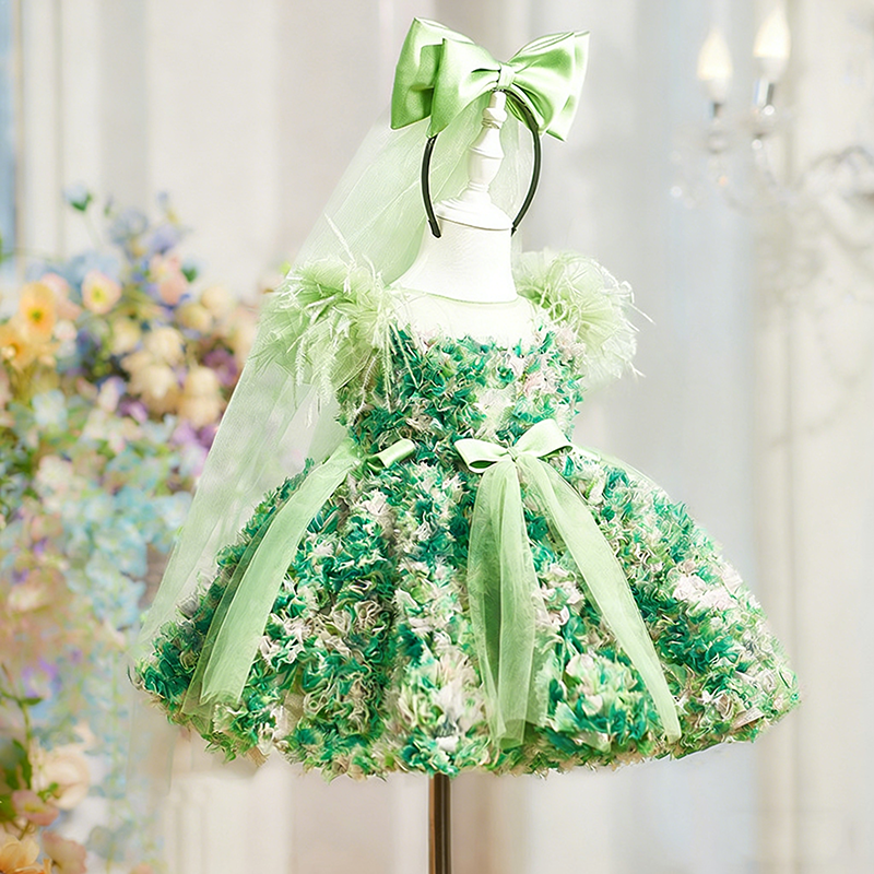 kiddies party dresses Girl Green Party Dresses Girl Birthday Dresses Toddler Ball Gowns