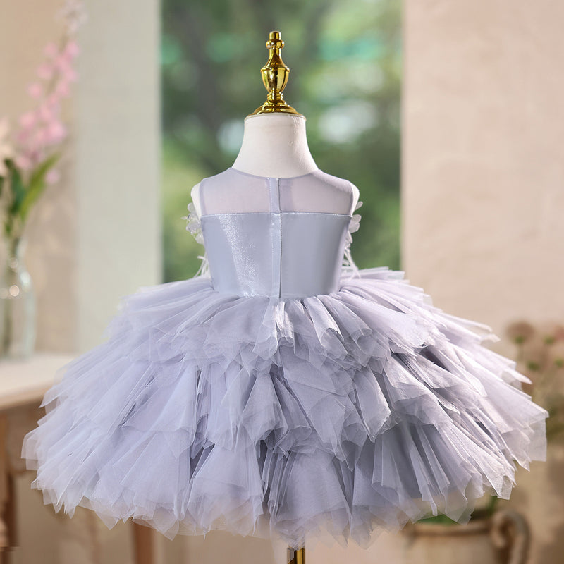Girls Birthday Princess Dress Children's Communion Tutu Dress Flower Girl Dress