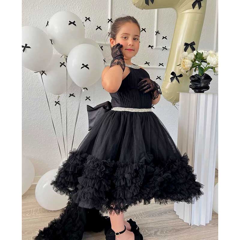 Black Lace Birthday Dress Fluffy Princess Dress Black Lace Birthday Dress Fluffy Princess Dress