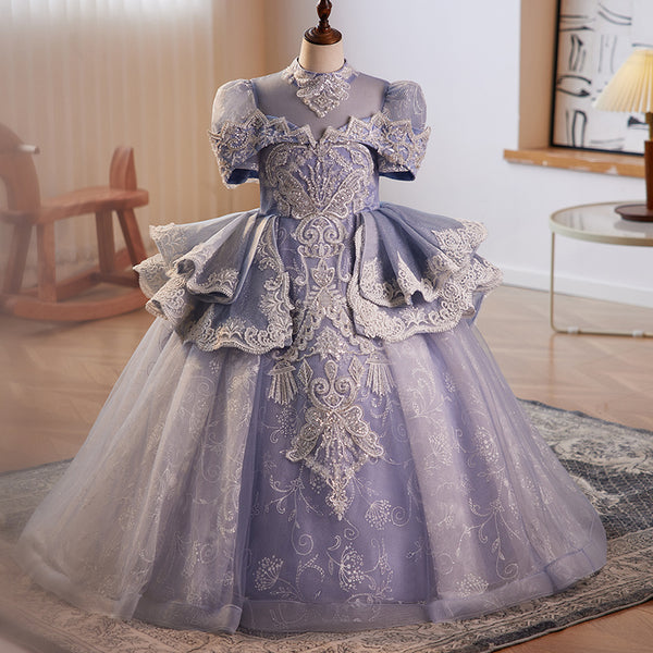 Elegant Baby Girls Beauty Pageant Princess Dress Toddler Ball Gown