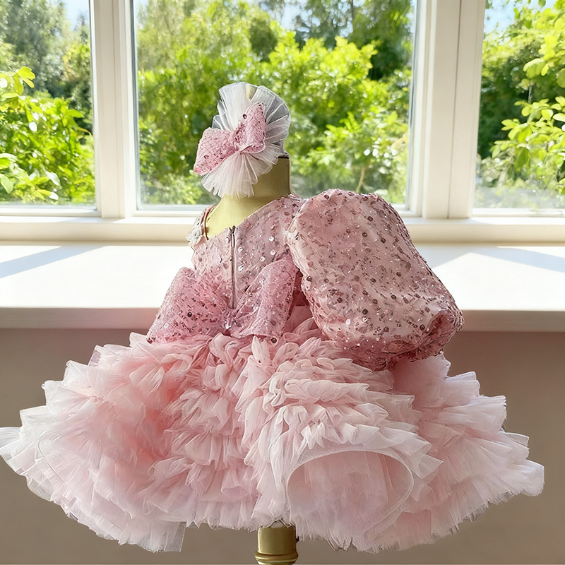 Baby Girl Sequin Dress Girl Birthday Princess Dress Children Party Dress