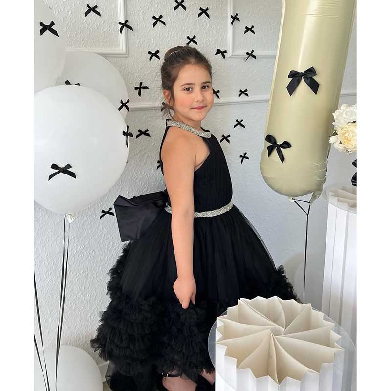 Black Lace Birthday Dress Fluffy Princess Dress – marryshe