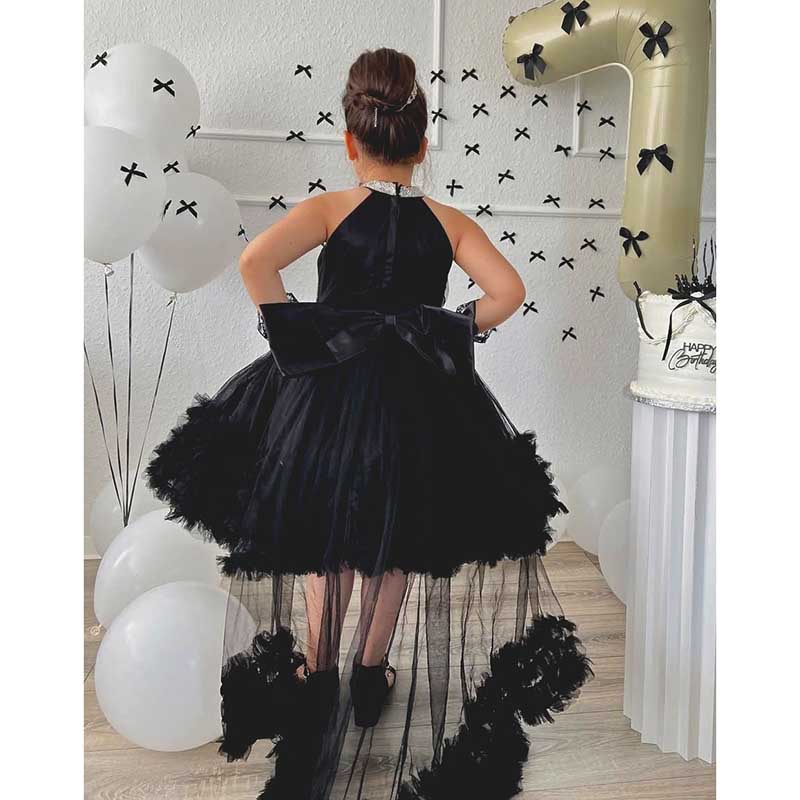 Black Lace Birthday Dress Fluffy Princess Dress – marryshe