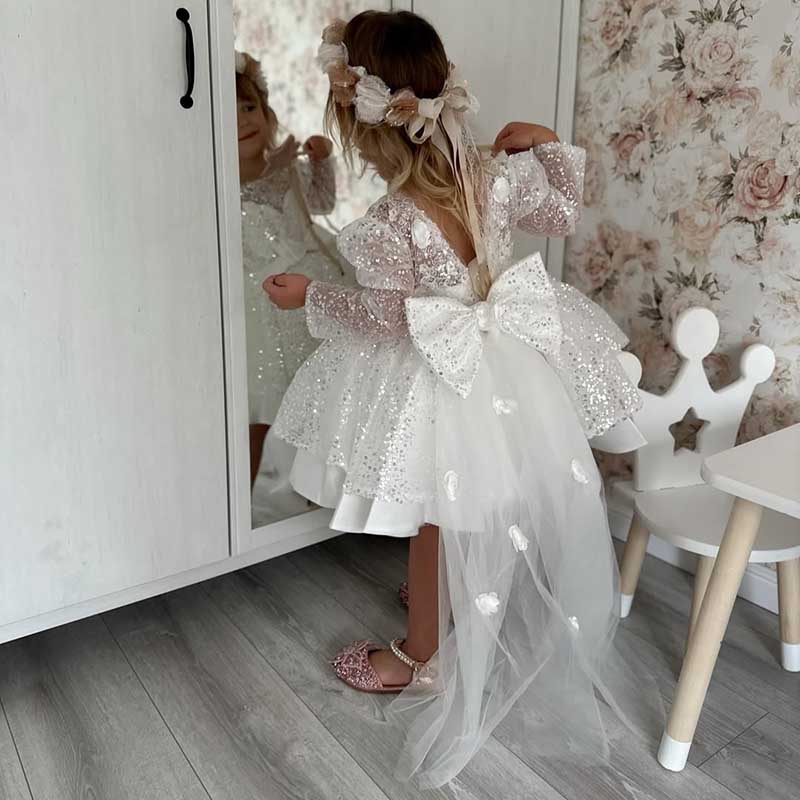 Girls Pageant Birthday Princess Dress Flower Girl Dresses