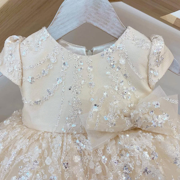 Baby Girl  Beauty Pageant Party Dress Toddler Birthday Princess Dress