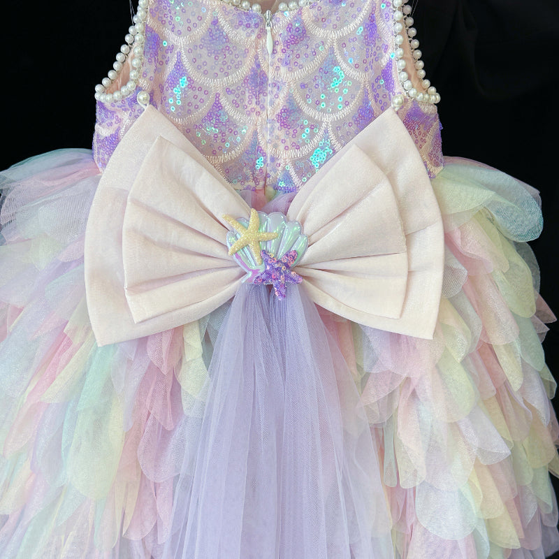 Girls Mermaid Princess Dress Girls Suspender Birthday Dress Girls Mermaid Princess Dress Girls Suspender Birthday Dress