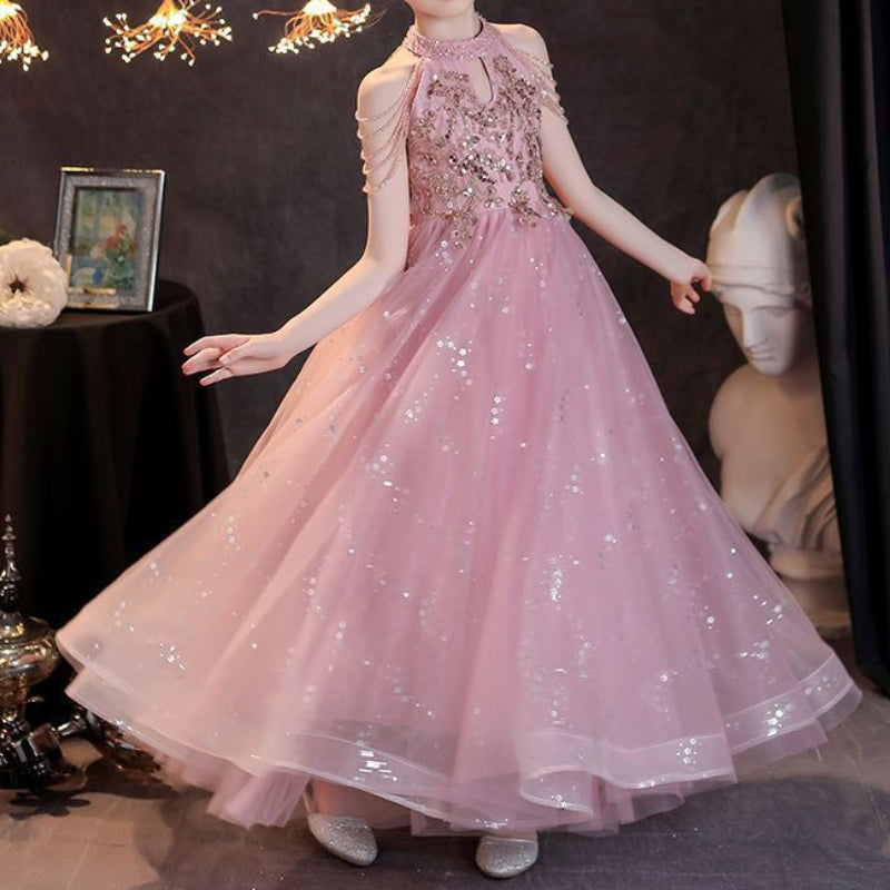Children's Elegant Birthday Dress Girls Prom Princess Dress