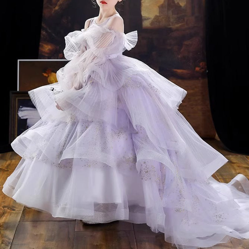 Luxurious Girls Puffy Ball Gown Toddler Birthday Party Princess Dress, 3-4 Years (110cm) Luxurious Girls Puffy Ball Gown Toddler Birthday Party Princess Dress, 3-4 Years (110cm)