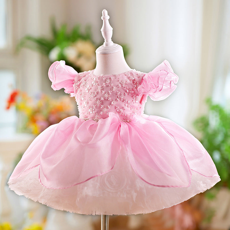 Girls Cute Birthday Dress Flower Girl Wedding Princess Dress