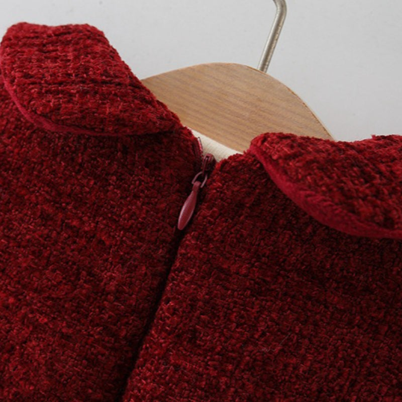 Girls' Winter Base Layer Vest Dress Two-piece Set