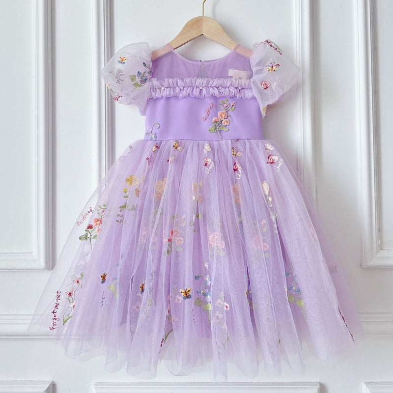 Girls Birthday Dress Girls Cute Embroidered Princess Dress