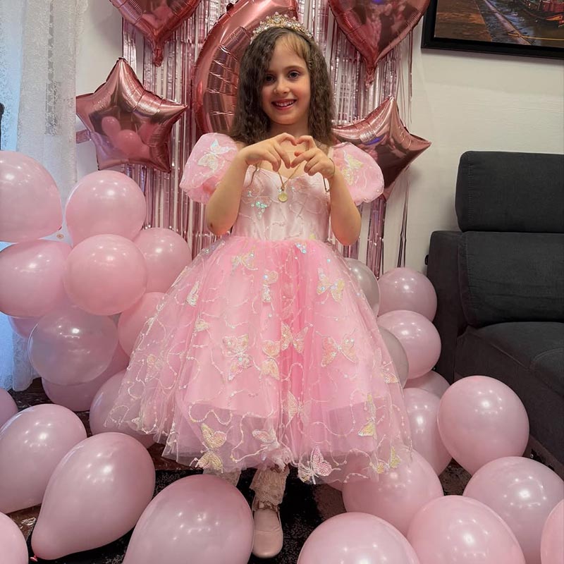 Girl Formal Princess Dress Baby Girl Pink Butterfly Sequins Birthday P – marryshe Girl Formal Princess Dress Baby Girl Pink Butterfly Sequins Birthday P – marryshe