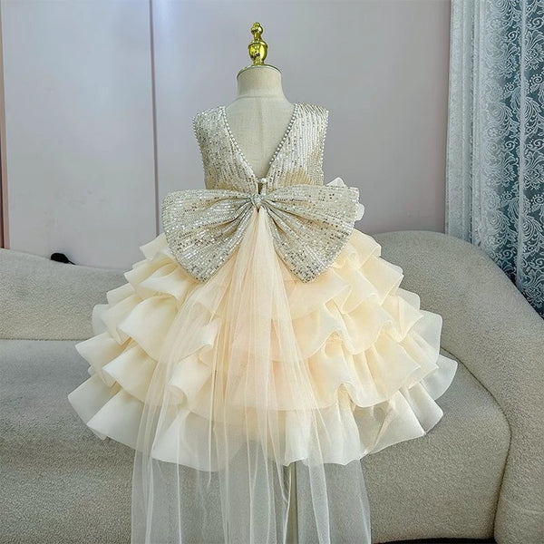 Girls' Birthday Dresses Girls' Sequined Princess Dress Flower Girl Dress