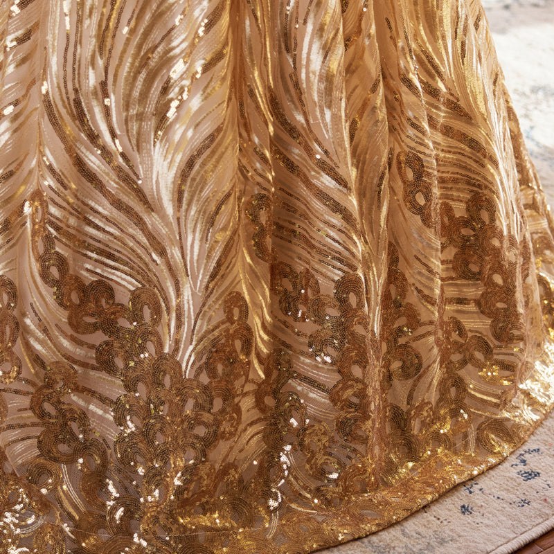 Elegant Baby Gold Patterned Sequin Party Dress Toddler Girls Pageant Dresses Elegant Baby Gold Patterned Sequin Party Dress Toddler Girls Pageant Dresses