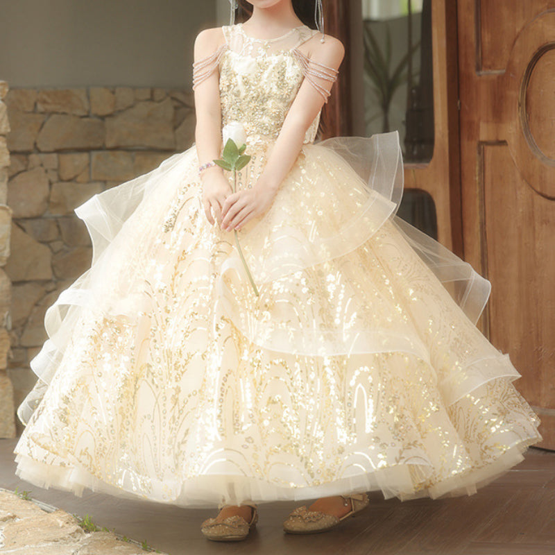 Girls Birthday Princess Dress Girls Prom Dress Flower Girl Wedding Dress