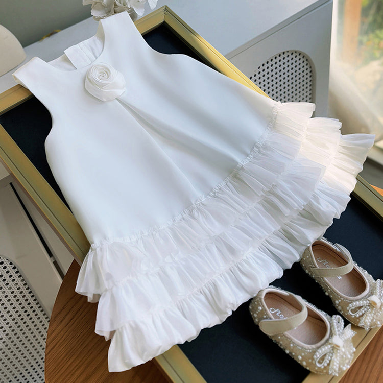 Baby Girl Red Birthday Princess Dress Flower Girl Wedding Dress