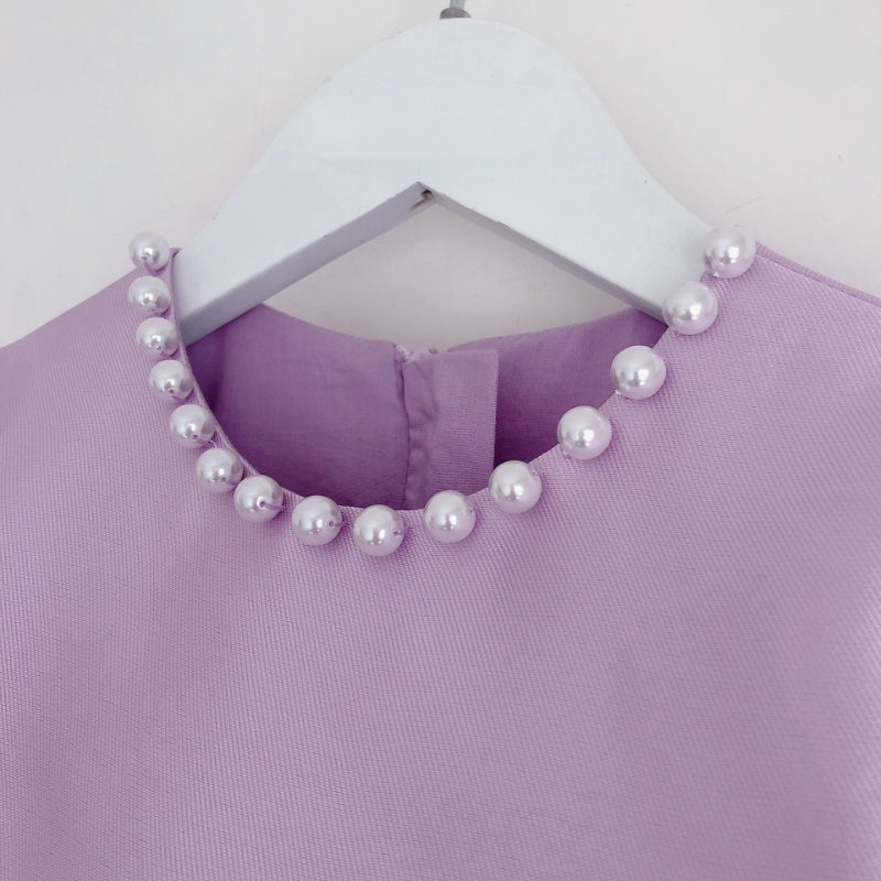 Baby Wedding Dress Neckline Pearl Bow-knot Princess Dress
