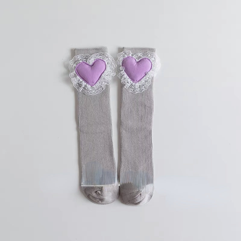 Baby Girl Lace Love Princess Straight Socks