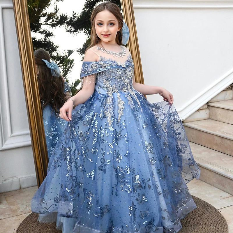 Luxury Cute Baby Girl Formal Dresses Toddler Birthday Party Ball