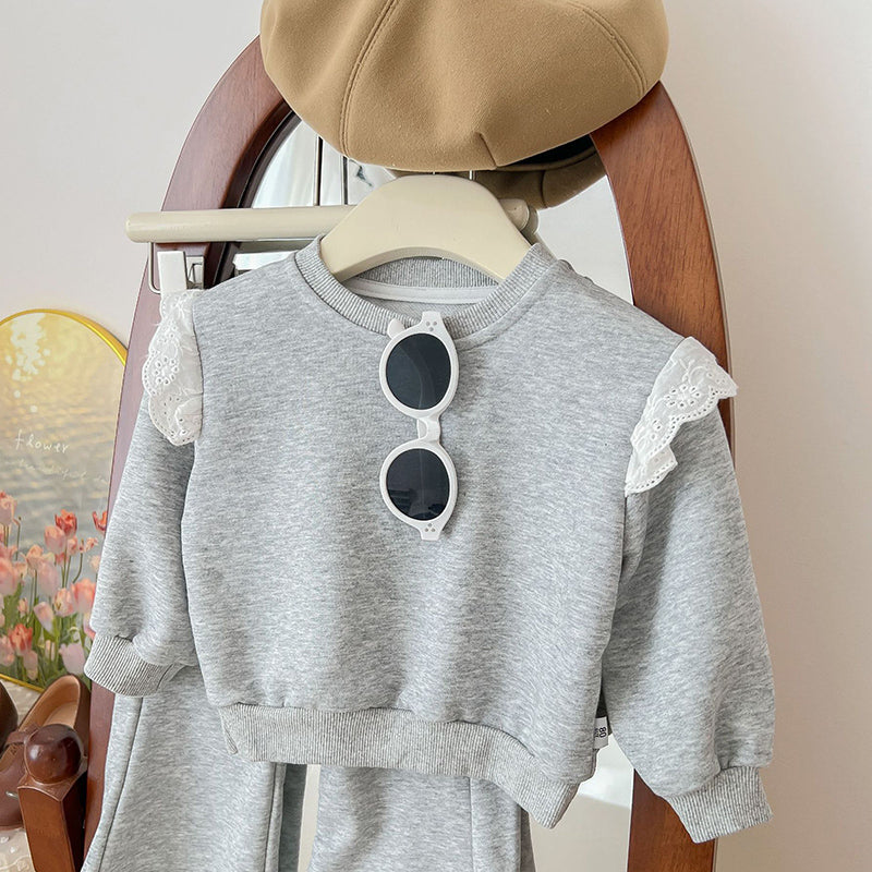 Cute Baby Girl Sports Sweatshirt Two-piece Set