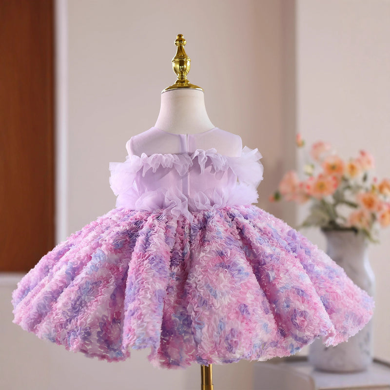 Girls Birthday Purple Dress Flower Girl Princess Dress Girls Party Dress