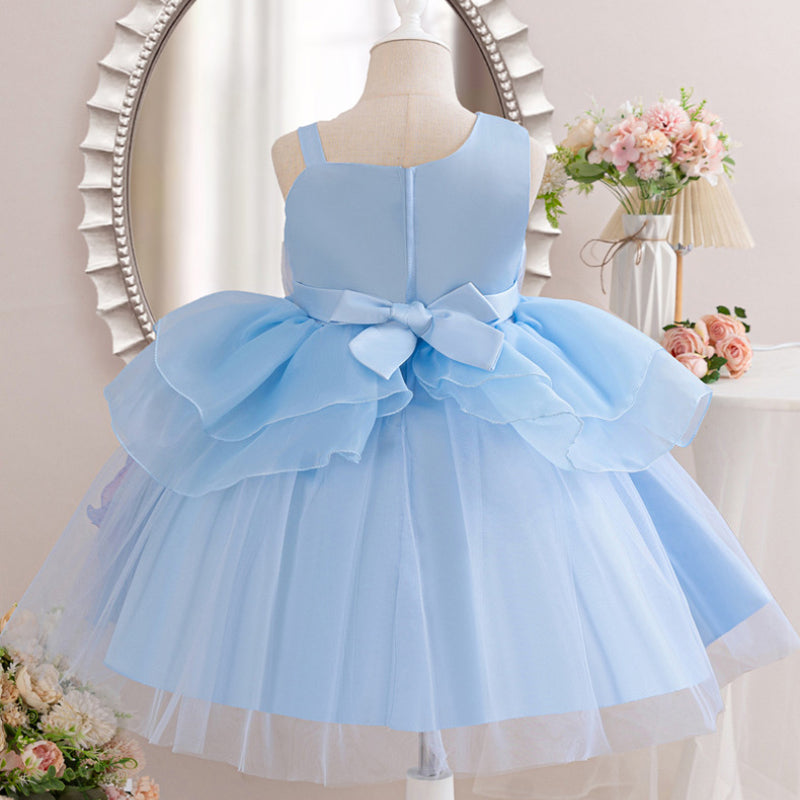 Children's Birthday Dress Girl Communion Flower Princess Dress
