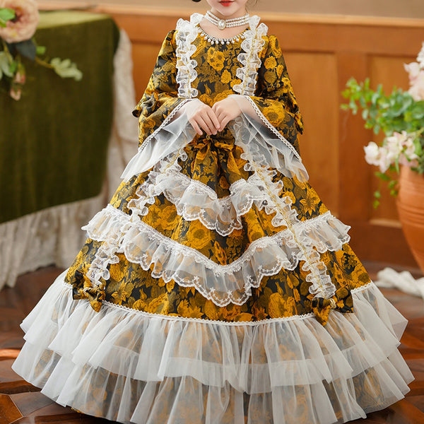 Elegant Baby Girls Beauty Pageant Dress Toddler Birthday Costume Princess Dress