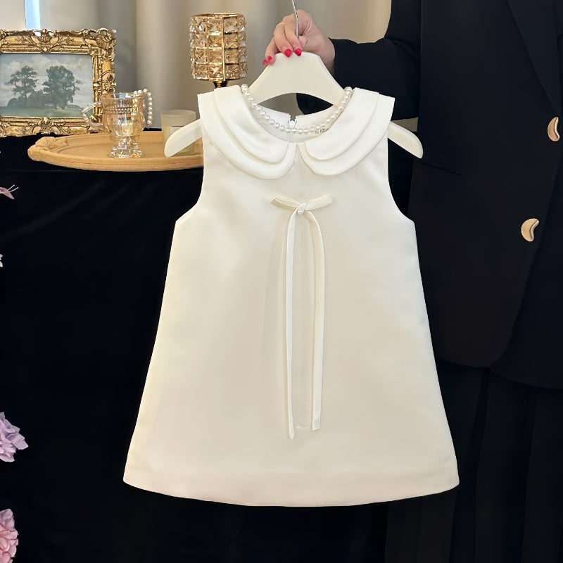 Girls White Birthday Dress Baby Communion Princess Vest Dress