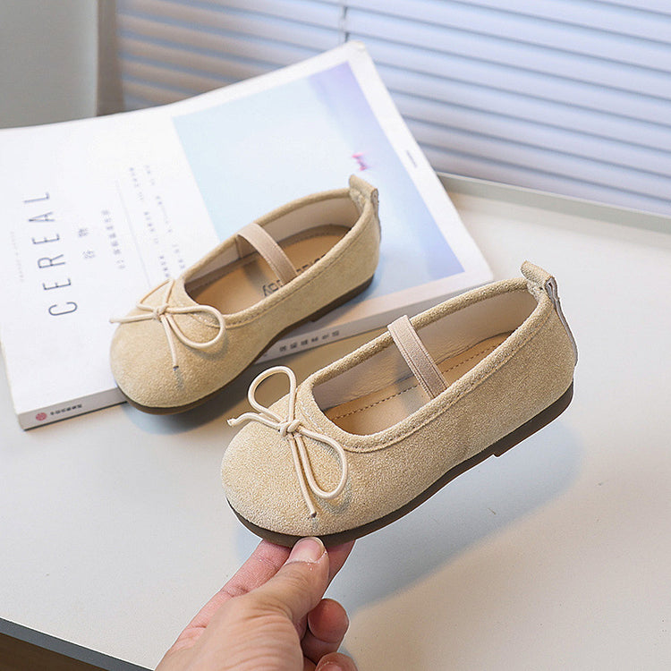 Girls Bow Soft Sole Princess Leather Shoes