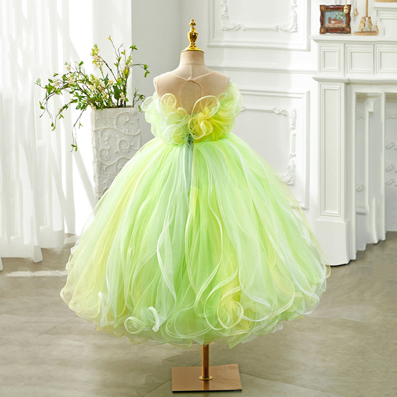 Elegant Baby Green Mesh Puffy Princess Dress Toddler Girls Sleeveless Ball Gowns, Green / 3-4 Years (110cm) Elegant Baby Green Mesh Puffy Princess Dress Toddler Girls Sleeveless Ball Gowns, Green / 3-4 Years (110cm)