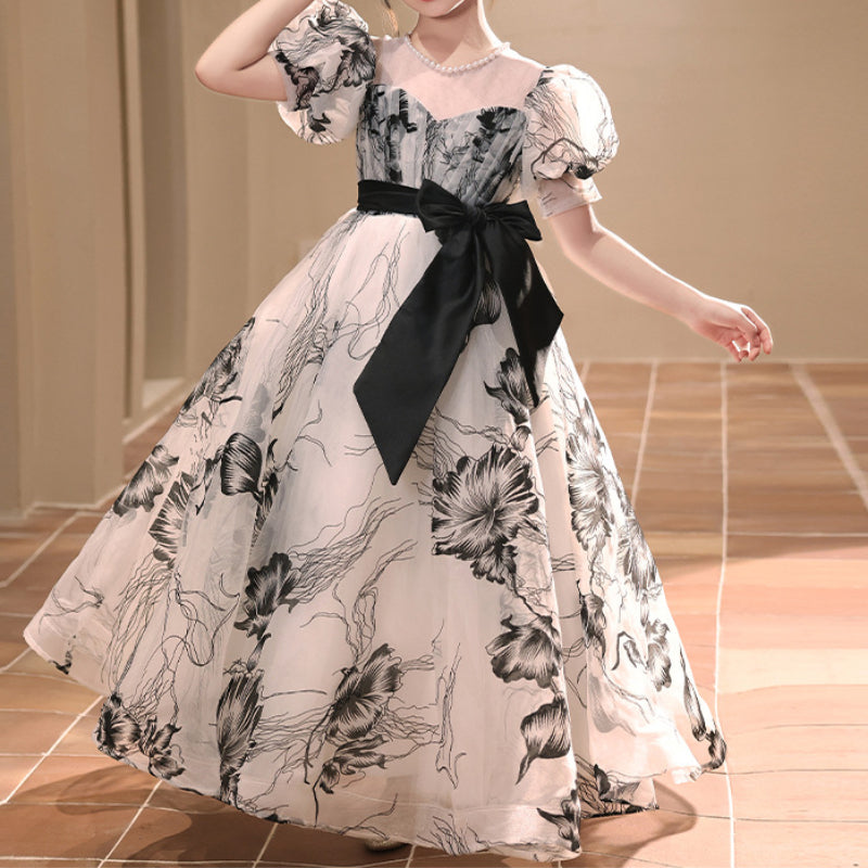 Children's Birthday Princess Dress Girls Puff Sleeve Dress