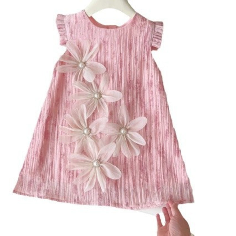 Summer New Style Girls Sleeveless Cute Floral Dress