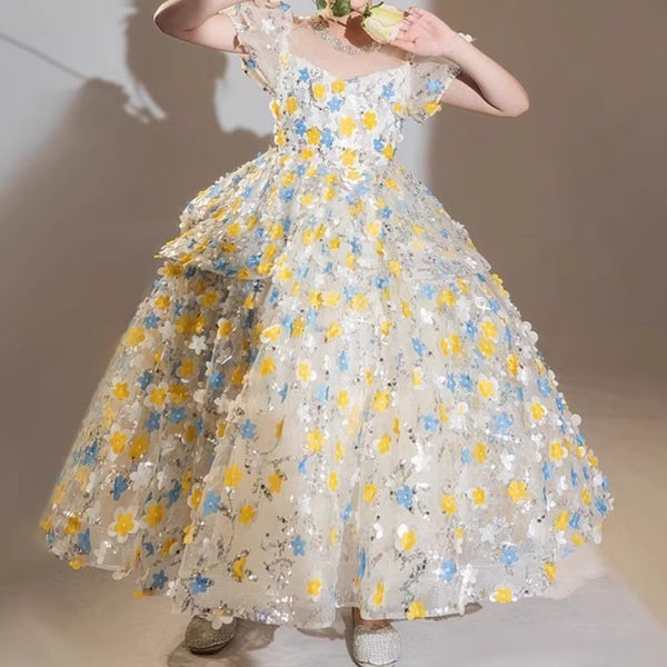 Girls' Prom Dresses Girls' Birthday Princess Dresses Flower Girl Wedding Dresses