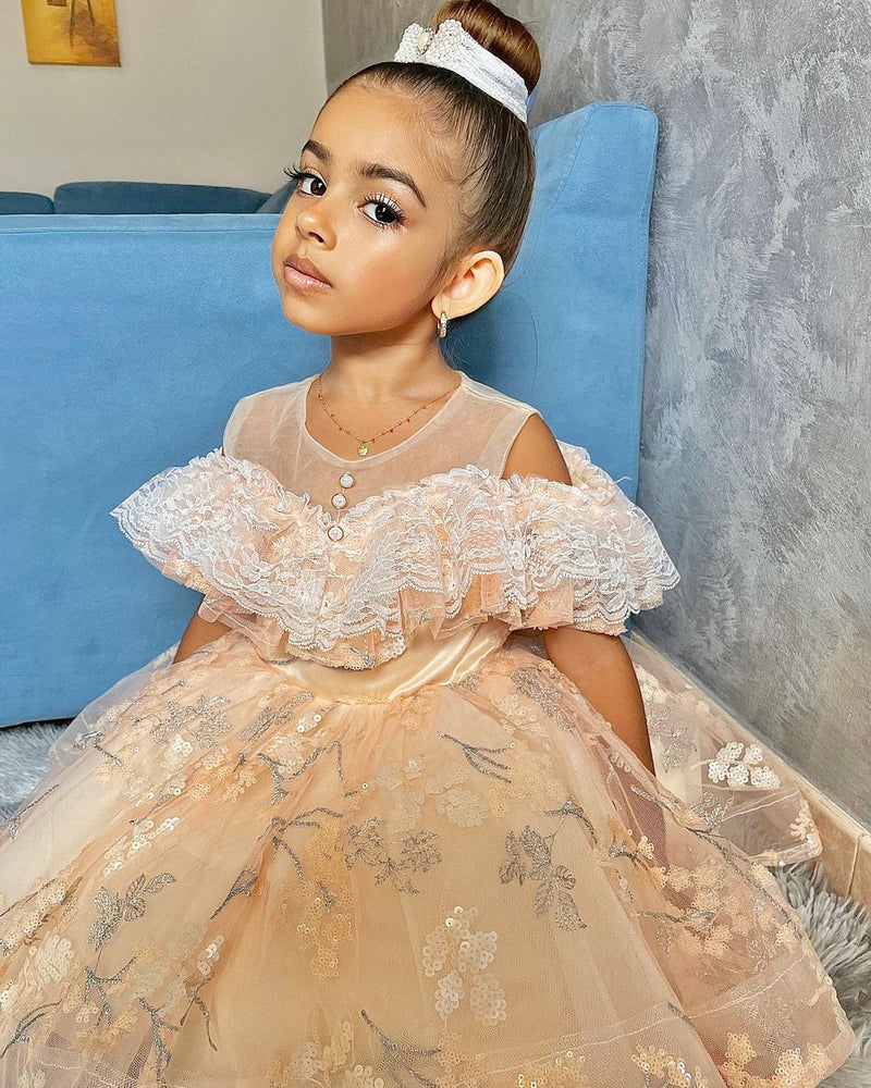 off shoulder dress for birthday Apricot Off-Shoulder Birthday Corset Dress with Rhinestone Bow Accent