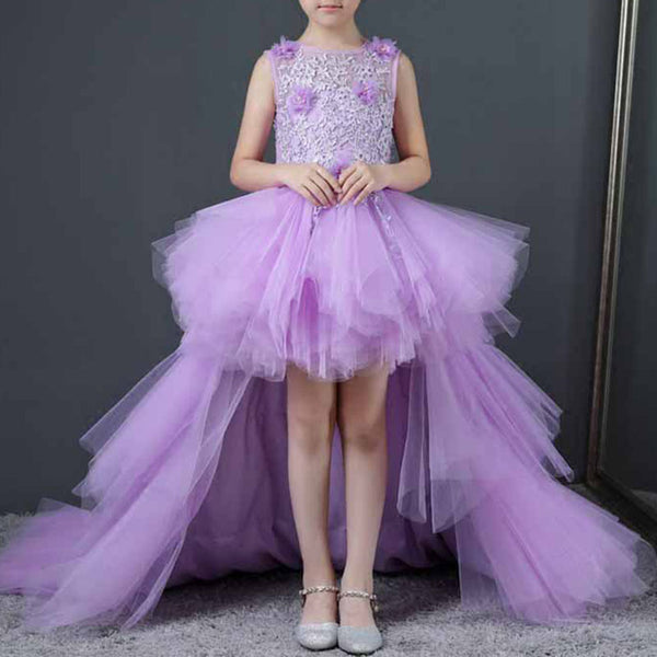 Baby Girls Trailing Dress Detachable Girls Wedding Princess Dress