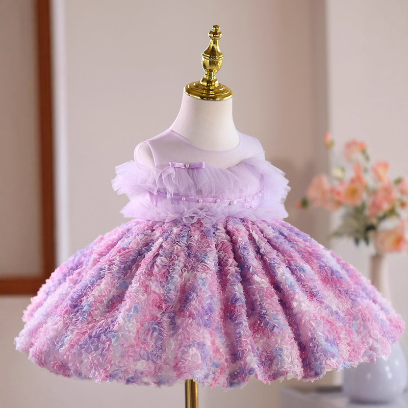 Girls Birthday Purple Dress Flower Girl Princess Dress Girls Party Dress