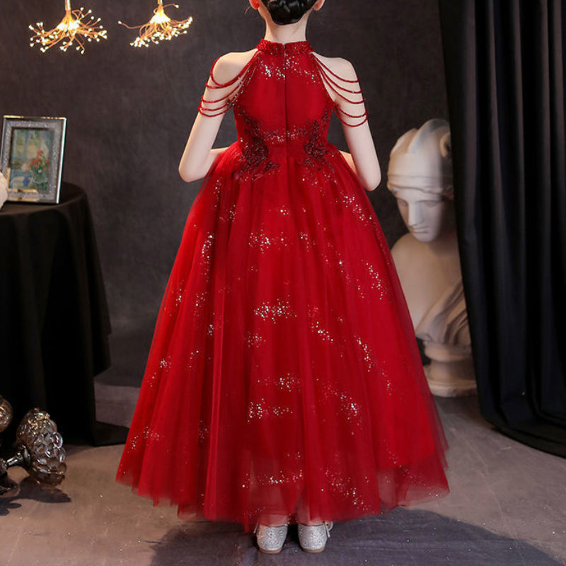 Children's Elegant Birthday Dress Girls Prom Princess Dress