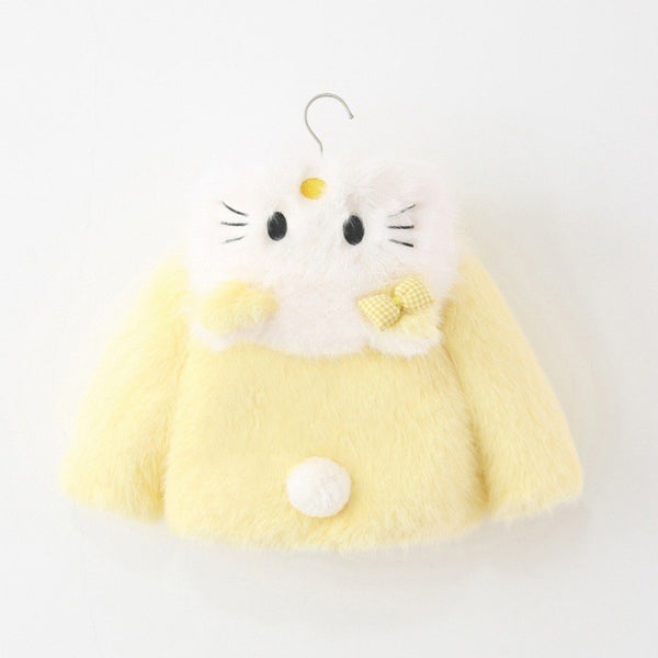 Girls' Winter Thickened Warm Hooded Cartoon Coat