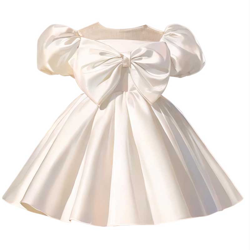 Flower Girl Dress Toddler Party Wedding Christening Dress Bowknot Princess Dress