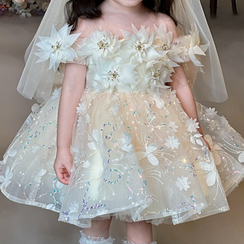 Flower Girl Wedding Dress Girl Birthday Dress Girl Communion Princess Dress