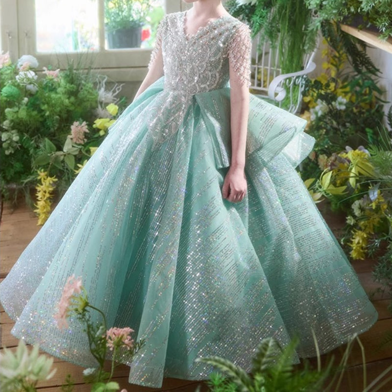 Girls' Birthday Princess Dress Flower Girl Wedding Dress Girls' Prom Dress