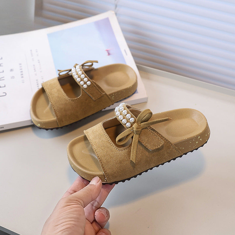 Summer New Girls Fashion Pearl Princess Shoes Sandals