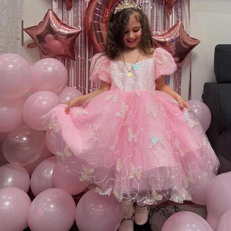 Girl Formal Princess Dress Baby Girl Pink Butterfly Sequins Birthday P marryshe Girl Formal Princess Dress Baby Girl Pink Butterfly Sequins Birthday P marryshe