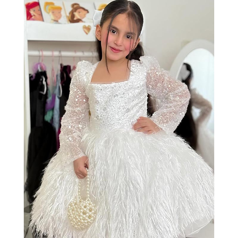 Cute Baby Girl Christmas Dress Toddler Pageant First Communion Princess Dress