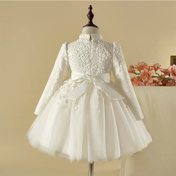 Children's Dress Long Sleeve Princess Dress Fluffy Flower Girl Wedding Dress