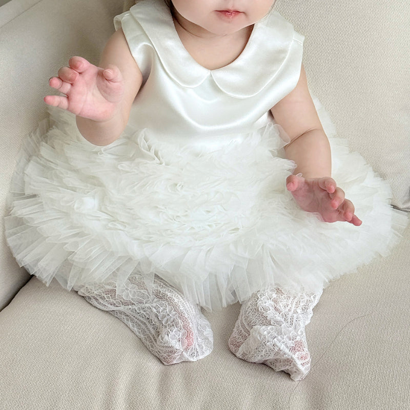 Children's Birthday Dress Baby Girl Communion Princess Dress Flower Girl Puff Dress