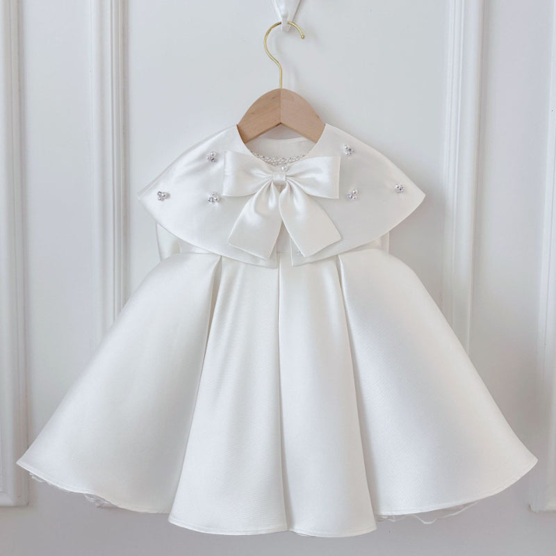 Elegant Baby Girl White Shawl First Communion Dress Toddler Christening Dress Elegant Baby Girl White Shawl First Communion Dress Toddler Christening Dress