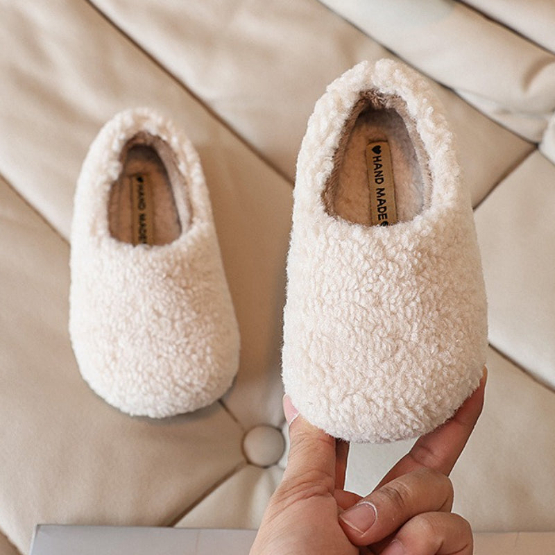Girls' Winter Fleece-lined Lamb Wool Cotton Shoes