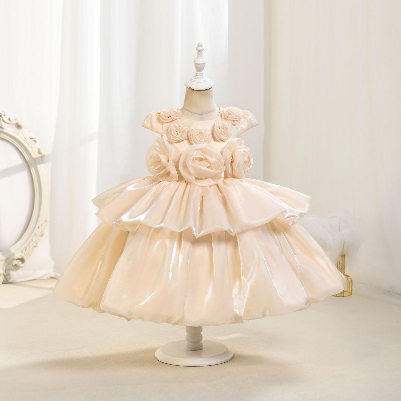 Cute Girl Baptism Dress Baby Girl Birthday Princess Dress
