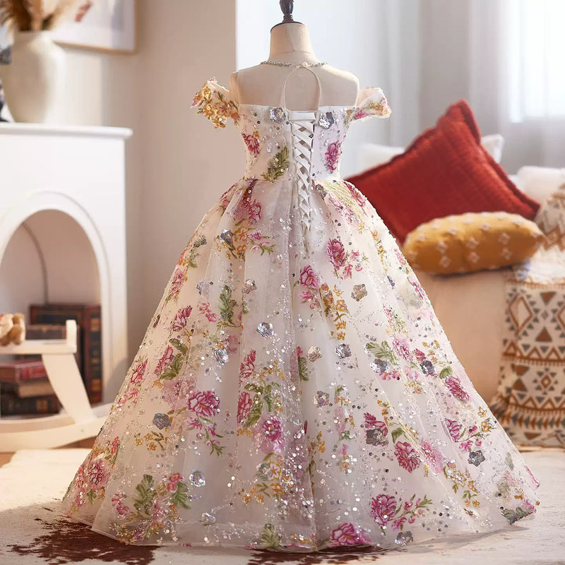 Girls Party Dresses Children's Prom Dresses Flower Girl Wedding Dresses